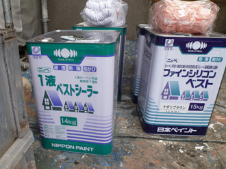 千葉県　船橋市　屋根塗装　日本ペイント「ベストシーラー」　「ファインシリコンベスト」